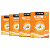 TE-A-ME Chamomile Flower Tea - Pack Of 4 X 50gm, 1.7 Ounce Each | Chamomile Tea For Good Sleep - Caffeine Free, Biodegradable