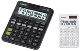 Casio MJ-120GST GST Calculator (Black) & Casio SL-1000SC-WE Portable Calculator (White)