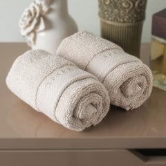 Spread Spain Resort Luxury Hotel & Spa Quality Luxurious Cotton Face Towel 720 Gsm Maximum Softness & Absorbency, Ultra-Durable - Brich (2 Piece)