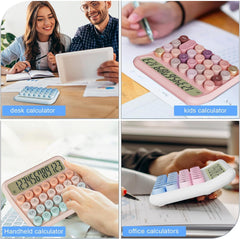 Nilzone Mechanical Switch Calculator Cute 12 Digit Large LCD Display And Buttons, Calculator With Large LCD Display Great For Everyday Life And Basic Office Work (Colourful Calculator)