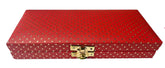 Designer Premium Mdf Wedding Box/Cash Box, Shagun Box, Decorative Box, Money Box, Gaddi Box 20 X 9 X 4cm, Colour - Red, Style - Elegant