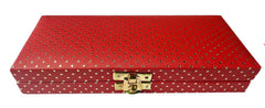Designer Premium Mdf Wedding Box/Cash Box, Shagun Box, Decorative Box, Money Box, Gaddi Box 20 X 9 X 4cm, Colour - Red, Style - Elegant