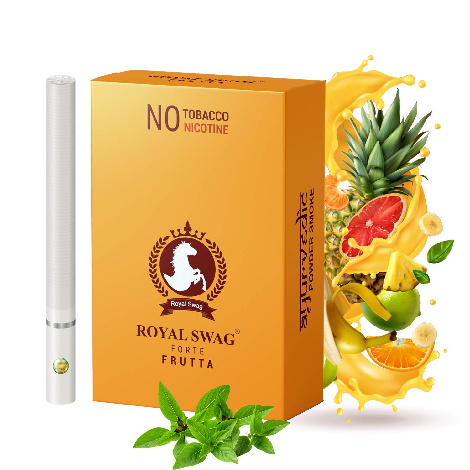 Royal Swag Ayurvedic Cigarette Herbal Frutta Nicotine Free Cigarettes (20 Sticks + 1 Shot) Royal Swag Ayurvedic Cigarette Herbal Frutta Nicotine Free Cigarettes (20 Sticks + 1 Shot)