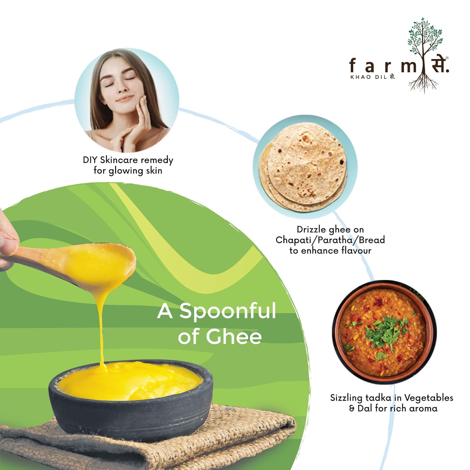 100% Natural A2 Gir Desi Cow (Kanij Kheda) Ghee By Farm ??. | Good Source Of Energy & Protein Fiber Healthy Desi Cow Ghee For Glowing Skin | (250ml) 8.4 Ounce | Jar Pack 100% Natural A2 Gir Desi Cow (Kanij Kheda) Ghee By Farm ??. | Good Source Of Energy & Protein Fiber Healthy Desi Cow Ghee For Glowing Skin | (250ml) 8.4 Ounce | Jar Pack