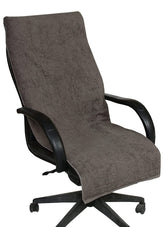 Roman Home Cotton Chair Towel 500 Gsm | Super Soft Office Chair Towel With Tie Knot (Grey)