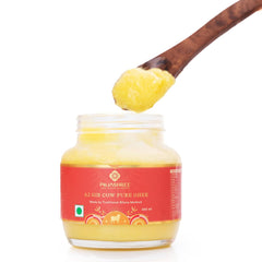 Organic Natural A2 Gir Cow Ghee By Pujashree | Traditional Bilona Method Healthy Pure Desi Ghee Good For Diwali Pujan Hawan Samagari Ghee | (250ml) 8.4 Ounce | Jar Pack