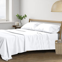 Plain Queen Size Double Bedsheet With 2 Pillow Covers (86 X 104 Inch, White) | Breathable & Skin-Friendly | Ideal For Hotel, Guest House, Bedroom