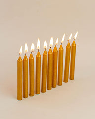 GOLDEN RITUAL STICK CANDLES PACK OF 10 | PERFECT FOR BIRTHDAY & PARTY CANDLES