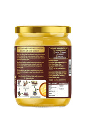 100% Natural A2 Ayurvedic Gir Cow Desi Ghee By Puro Miles | Natural & Healthy Gir Cow Cultured Desi Ghee Perfect For Halwa | (500ml) 16.9 Ounce | Jar Pack
