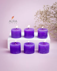LAVENDER FRAGRANCE VOTIVE CANDLES SET OF 6 ,BURNING TIME 5 HOURS BEST FOR DIWALI