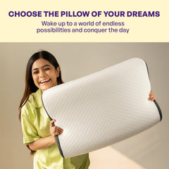 Orthopedic Cervical Pillow For Neck & Shoulder Pain Relief, White, Size - Standard | Ergonomic Memory Foam Pillows For Sleeping Ideal For Chronic Neck Pain & Spinal Alignment Spondylitis