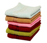 Space Fly Soft Cotton Face Towel 900 Gsm | Absorbent Washcloths & Handkerchief Set For Home, Gym & Baby Care (Multicolor) - Set Of 6