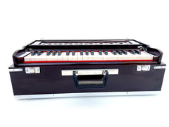 Coupler Folding Portable Harmonium With Carry Bag - 42 Keys, 7 Bellow, 3 1/2 Octaves, Two Reeds (Base- Male), Instant Response Keyboard - No Lag Time