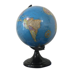 Educational Detailed World Globe With Plastic Stand For Kids & Adults Learning Geography, UPSC Aspirants, Desktop & Table Globe - Height 10 Inch, Pack Of 1