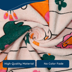 Rangoli 100% Cotton Baby Bath Towel 300 Gsm | Super Soft & Highly Absorbent, Anti-Bacterial, Multipurpose Towels (Light Peach) - Pack Of 1