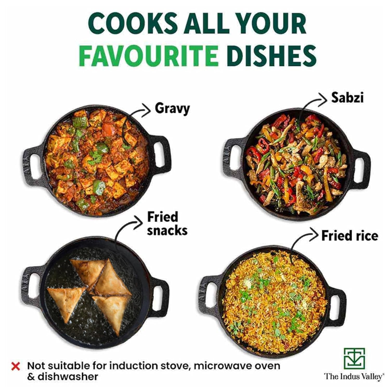 Super Smooth Black Cast Iron Cookware Set - Kadai 25.4cm, 2.5 Liters + Tawa 27.9cm | Kitchen Cooking Combo Pots & Pans Set Of 2 Pcs - Naturally Nonstick Super Smooth Black Cast Iron Cookware Set - Kadai 25.4cm, 2.5 Liters + Tawa 27.9cm | Kitchen Cooking Combo Pots & Pans Set Of 2 Pcs - Naturally Nonstick