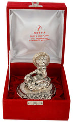 Silver Plated Laddu Gopal Ji God Idol, Religious, Metal Statue, All Occasion - Idol, Handmade, Traditional Deign, Bal Gopal Murti, Baby Krishna Statue