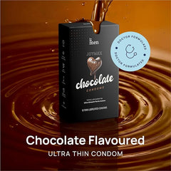 Joymax Chocolate Condoms For Men | Extra Smooth & Protection | Pack Of 10 With Disposal Pouches