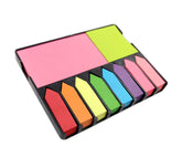 Sticky Note Memo Pad With 8 Sticky Tabs | Bright Neon Color Cute Sticky Notes Set - 100 Sheet Each