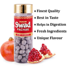 Panjon Swad Mouth Fresheners Anardana Goli, Meetha Amla, Khajoor, Anar Amla, Jeera Goli, Khatta Meetha Aam Papad Mukhwas 840gm, (140gm *6 Bottles)