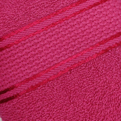 Stamio Cotton Hand Towel 425 Gsm For Men, Women, Home Use, Gym, Wash Basin | Soft, Absorbent, Quick Dry, Small Size Towels, Travel Friendly (Magenta) - Set Of 6