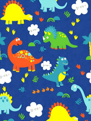 Cartoon Printed Single Bedsheet For Kids With One Pillow Cover - 60 X 90 Inches, Blue | 300 Thread Count - Wrinkle Free Soft Perfect For Everyday Use