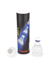 TENNEX T-999 Nylon Shuttlecock Tournament , Durable | White , Pack Of 6
