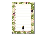 A5 Notes/To Do List Notepad, Beautiful Daily Checklist Pad, 50 Tear-Off Sheets (Bird) Pack Of 1