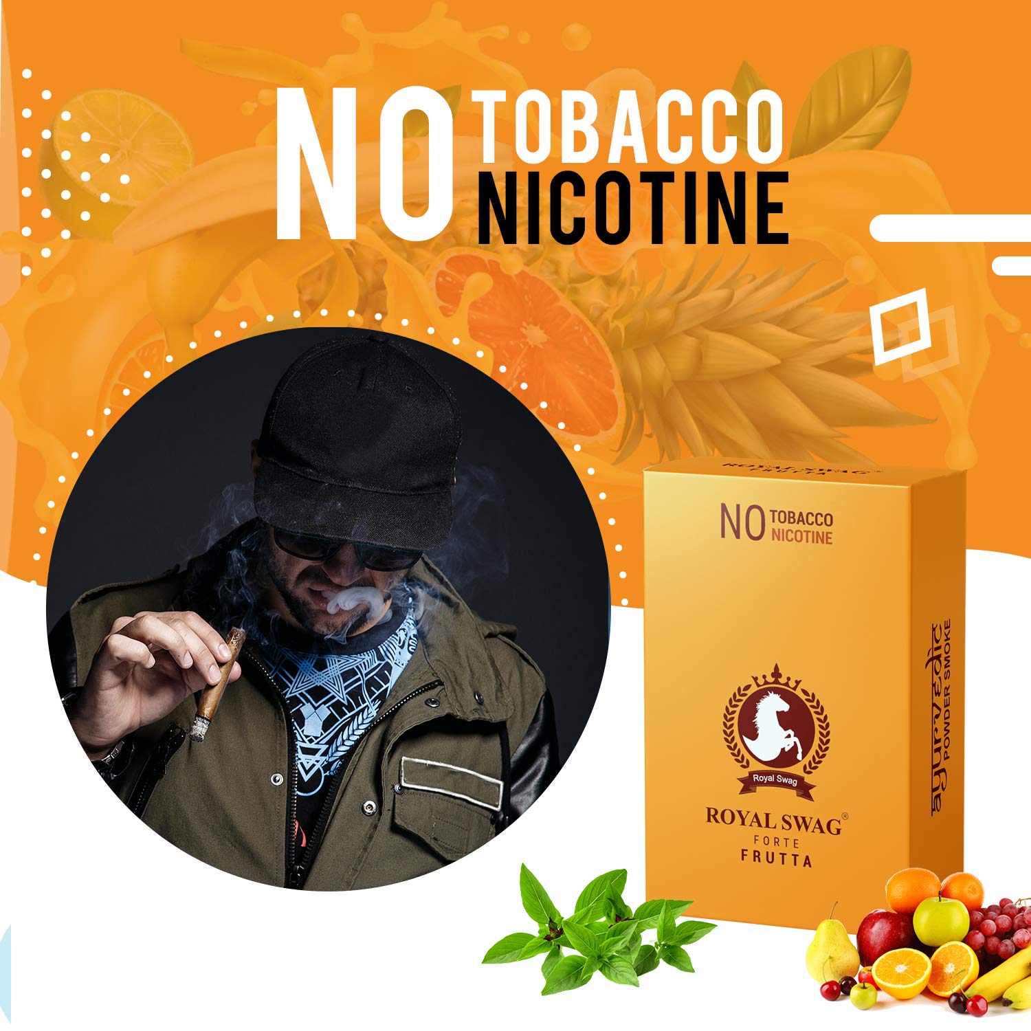 Royal Swag Herbal Cigarette Mint, Frutta Flavoured 400 Sticks 100% No Nicotine & No Tobacco - Smoking Cessation With Natural 100ml Shot Anti Addiction Spray | Pack Of 400 Royal Swag Herbal Cigarette Mint, Frutta Flavoured 400 Sticks 100% No Nicotine & No Tobacco - Smoking Cessation With Natural 100ml Shot Anti Addiction Spray | Pack Of 400