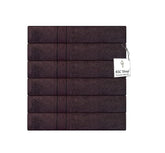 Ksc Shop Premium Luxury Cotton Face Towel 900 Gsm | Ultra Soft Highly Absorbent Face Towel (Dark Chocolate) - Pack Of 6