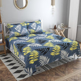 Double Bedsheet With 2 Pillow Covers - 86 X 88 Inch, Grey | 120 Thread Count Soft Brushed Microfiber-Breathable & Wrinkle Free