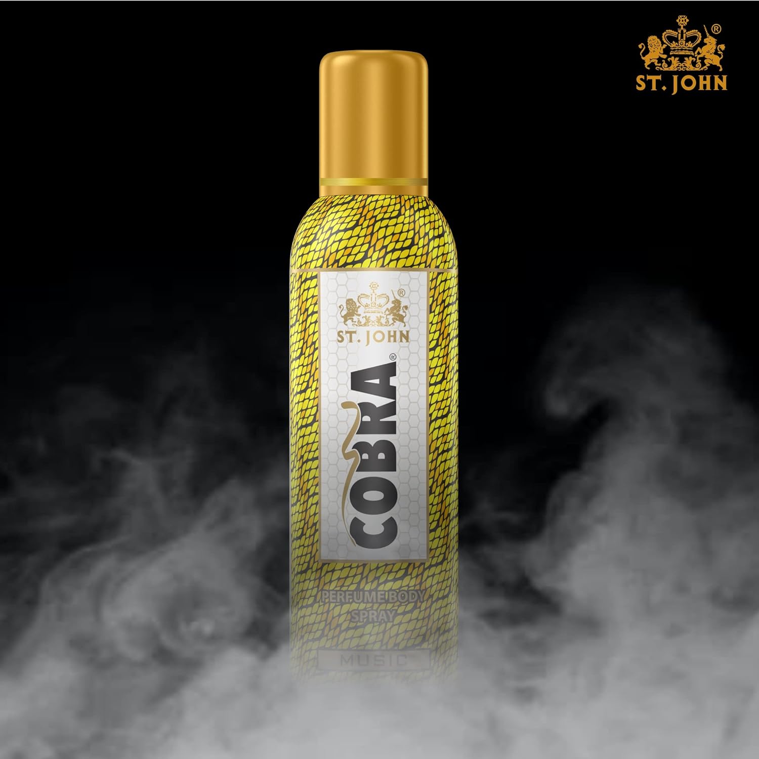 St. John Cobra Music Perfume Body Spray 400ml 13.5 Fl.oz. Pack Of 4 | Perfect Birthday Gift For Brother | Long Lasting Perfume St. John Cobra Music Perfume Body Spray 400ml 13.5 Fl.oz. Pack Of 4 | Perfect Birthday Gift For Brother | Long Lasting Perfume