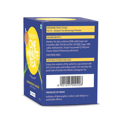 Society One Minute Tea Lemongrass Flavor Instant Tea Premix 14gm X 10 Sachets - 140gm 4.9 Ounce | Made With Lemongrass - Low Caffeine Chai Patti | Flavored Instant Black Tea