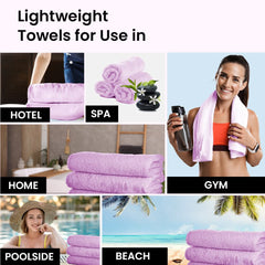 The Better Home Microfiber Bath Towel 450 Gsm | Soft, Lightweight, Absorbent & Quick Drying Bath Towel For Men & Women (Pink)