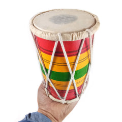 Handmade Miniature Musical Instruments Wooden Multicolor Kids Dholak - Decorative Showpiece Gift | Made From Mango Wood