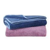 Urbanleaf Microfiber Large Bath Towel Quick Dry Super Absorbent Bath Towel | Towel For Bath, Travel, Gym, Beach, Pool & Yoga (Navy Blue & Purple)