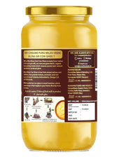 100% Natural A2 Ayurvedic Gir Cow Desi Ghee By Puro Miles | Natural & Healthy Gir Cow Cultured Desi Ghee Perfect For Cooking | (1 Litr) 33.8 Ounce | Jar Pack