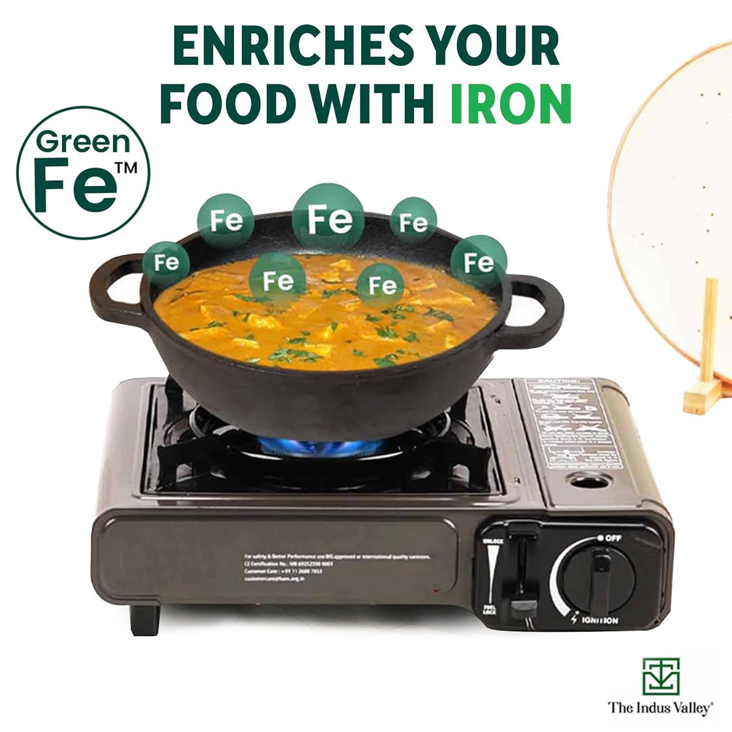 Super Smooth Cast Iron Kadai With Flat Handles & Silicon Grip - Medium, 25.4cm, 10 Inch, 2.5 Liters, 2.4 Kg | Naturally Nonstick, 100% Pure & Toxin-Free, No Chemical Coating Super Smooth Cast Iron Kadai With Flat Handles & Silicon Grip - Medium, 25.4cm, 10 Inch, 2.5 Liters, 2.4 Kg | Naturally Nonstick, 100% Pure & Toxin-Free, No Chemical Coating