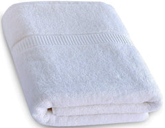 Ayus 100% Cotton Large Bath Towel 1600 Gsm | Ultra Soft Super Absorbent Towel (White) - Set Of 4