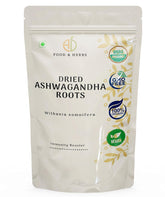 A D Food & Herbs Organic Dried Ashwagandha Roots Withania Somnifera, Indian Ginseng Roots | 50gm 0.1lbs