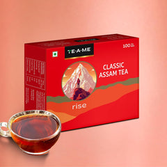 TE-A-ME Classic Assam Rise Tea - Pack Of 2 X 100 Tea Bags | Full-Bodied Taste, Rich & Bold Flavor