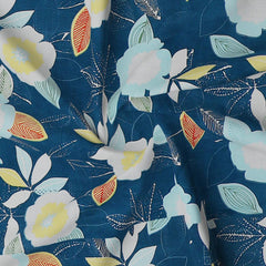 Presents Bedsheet For Double Bed With 2 Pillow Covers | Size - 90 X 100 Inches, Blue & Yellow | Light Weight, Suitable For All Seasons & Easy To Wash