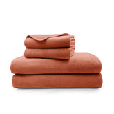 Sassoon Venir Microfiber 2 Hand & 2 Bath Towels 450 Gsm | Absorbent & Quick Dry Multipurpose Hand Towels (Sandstone)- 4 Piece