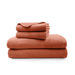 Sassoon Venir Microfiber 2 Hand & 2 Bath Towels 450 Gsm | Absorbent & Quick Dry Multipurpose Hand Towels (Sandstone)- 4 Piece