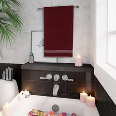Khillayox Cotton Extra Large Size Bath Towel 450 Gsm | For Men & Women (Maroon)