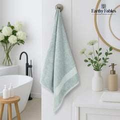 Earthy Fables Airlux Bath Towel 500 Gsm | Pure Carded Cotton, Soft, Absorbent, Quick Dry & Skin-Friendly Towel (Seafoam)
