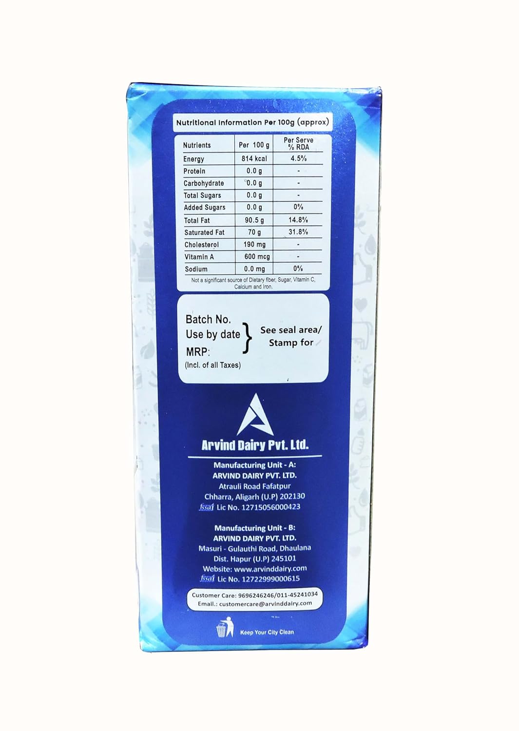 100% Pure Desi Ghee By Arvind | Rich Aroma For Better Digestion & Immunity Pure Desi Ghee For Frying | (500ml) 16.9 Ounce | Box Pack 100% Pure Desi Ghee By Arvind | Rich Aroma For Better Digestion & Immunity Pure Desi Ghee For Frying | (500ml) 16.9 Ounce | Box Pack