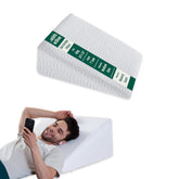 Bed Wedge Pillow For Sleeping, Leg Elevation Memory Foam Pillow, White, King Size - 20 L X 20 W X 7 H Inch | HR Foam Pillow With Removable Cover | Eco-Friendly, Compressible, Pain Relief