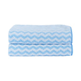 Spread Spain Microfiber Bath Towels 1 Kg | Coral Extra Soft Plush & High Absorbent Towel For Gym & Workout - Pack Of 2 (Blue)