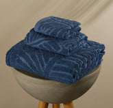 Musa Banana Terry Towel 900 Gsm 1 Bath, 1 Hand & 1 Face Towels With Free Bag 900 Gsm | Terry Towels For Bath Large Size (Midnight Blue) -Set Of 3
